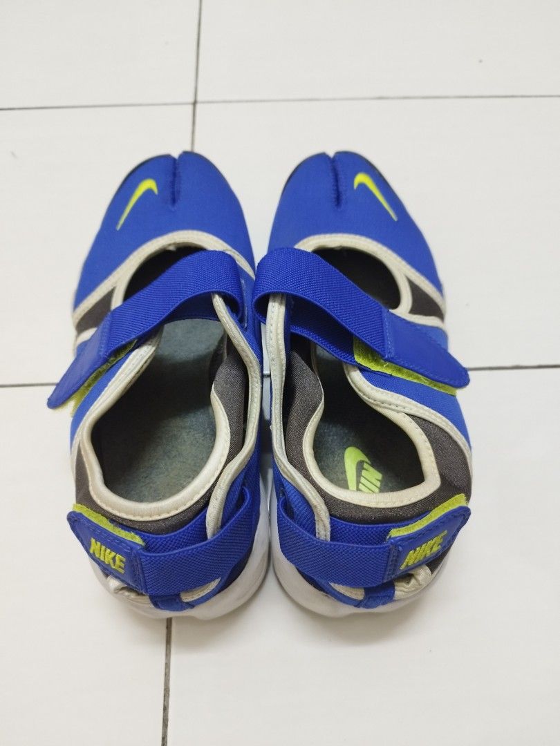 Split 25 Nike Air Rift Split Toe Sneakers Blue Yellow, Men's Fashion, Footwear ...