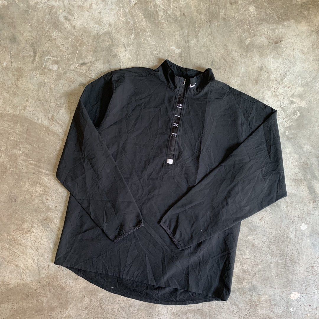 Nike Black Half-Zip Jacket Size L (Category: Coats, Jackets and Outerwear) located in Manila. Submitted by emplysthrift. (Listing ID 1470276237, Image 2). Description: Width "25 Length "29 Good Condition Colorrate: 9.3//10 Flaws: minor scratch / minor sign of usage / crocks Unli vouchers/vc for safe transactions 📲 Location: Laspinas City, Metro Manila, Brngy Talon Uno. 📍 DM IF INTERESTED📥 - Brand: Nike - Style: Black half-zip pullover jacket w