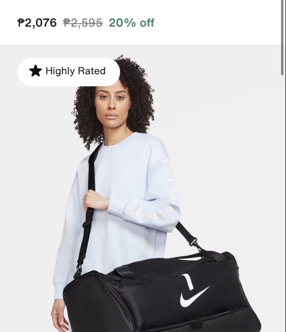 Nike Brasilia Training Duffel Bag (Large, 95L) (Category: Shoulder Bags) located in Makati City. Submitted by blissfulmom09 (Listing ID 1470251049, Image 2). Description: ON SALE!!!!! Last price posted: 995.00 Original price: 2795.00 Brand New / Sealed with tag RFS: Business - gift shop 100% authentic purchased from Store **Money Back GUARANTEED** SDD - Lalamove / Grab LBC / JRS / J&T.