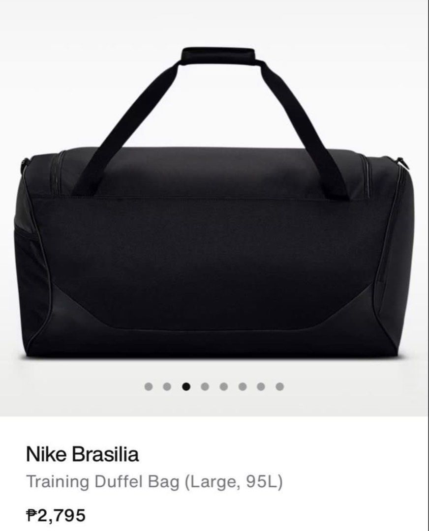 Nike Brasilia Training Duffel Bag (Large, 95L) (Category: Shoulder Bags) located in Makati City. Submitted by blissfulmom09 (Listing ID 1470251049, Image 3). Description: ON SALE!!!!! Last price posted: 995.00 Original price: 2795.00 Brand New / Sealed with tag RFS: Business - gift shop 100% authentic purchased from Store **Money Back GUARANTEED** SDD - Lalamove / Grab LBC / JRS / J&T.