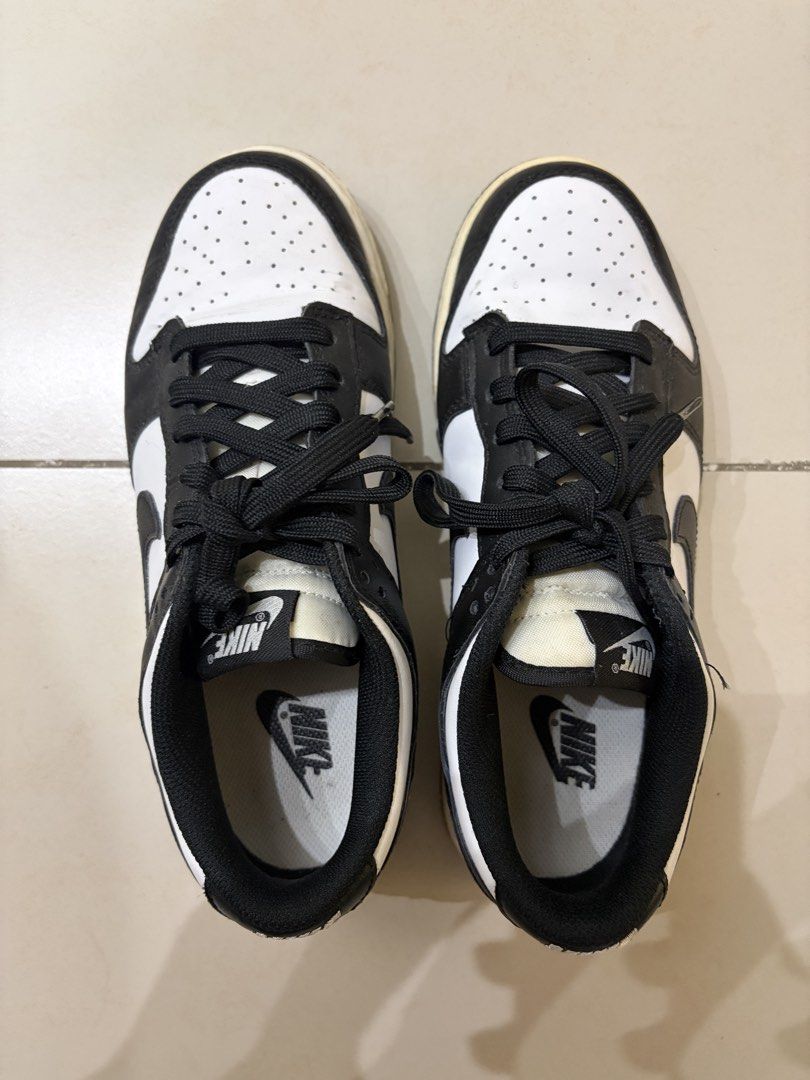 Nike Dunk Low Panda Black White Sneakers (Category: Sneakers) located in Mandaluyong City. Submitted by aaunxxx (Listing ID 1470273498, Image 1). Description: - Original Nike Dunk Low Panda (Style Code: DD1503-101) - Size: Women's US 8 / UK 5.5 / EUR 39 - Colorway: Classic Black and White - Condition: Uppers retain good shape with minor creasing; soles show visible yellowing and dirt from previous wear so just needs cleaning - No Box.