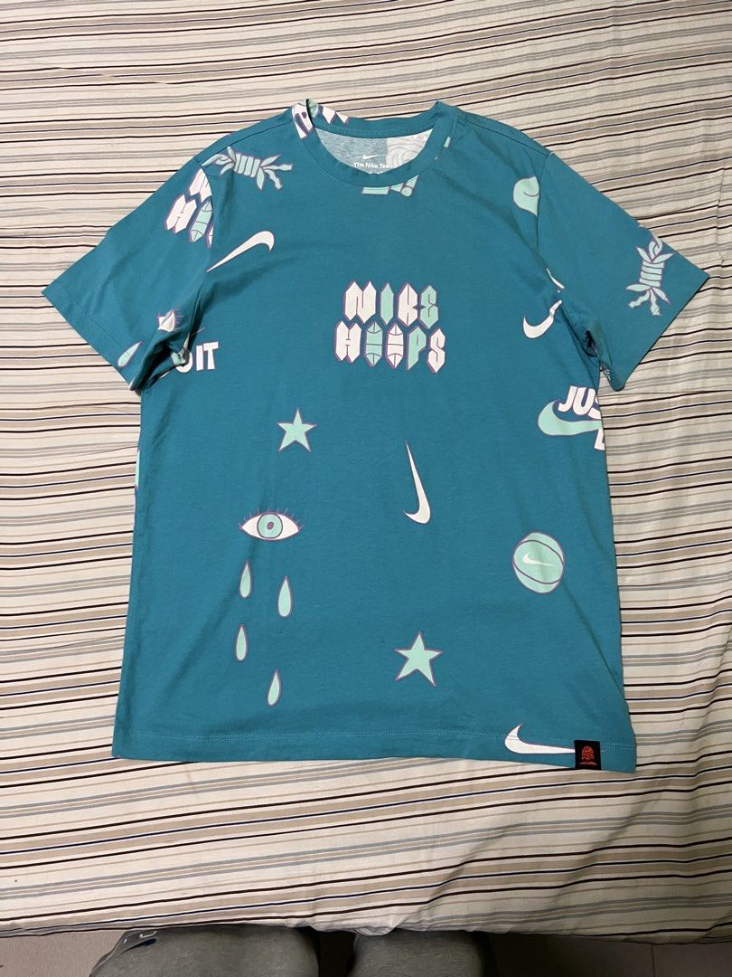 Nike Hoops All-Over Print Tee Teal (Category: Tshirts & Polo Shirts ) located in Tanza. Submitted by shunsuiiii (Listing ID 1470332742, Image 1). Description: - L (21x29) - MOP: Maribank/Gotyme.