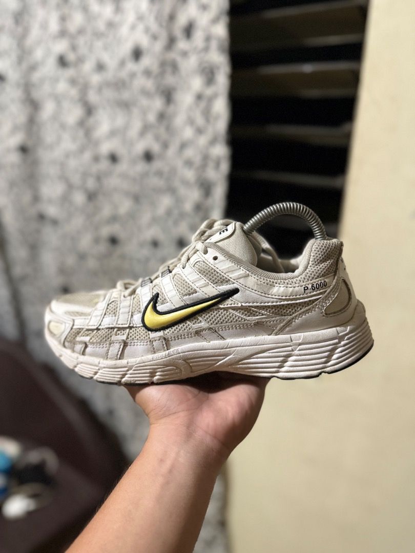 Nike P-6000 White Yellow Size US 8.5 (Category: Sneakers) located in Molave. Submitted by thrifttashoe (Listing ID 1470307336, Image 2). Description: - Brand: Nike - Model: P-6000 (White and Yellow) - Style Code: FN4294-100 - Size: US 8.5 / UK 7.5 / EUR 42 - Material: Mesh upper with leather overlays - Condition: Clean insides, tag fully intact under the tongue - Outsole: Durable rubber with plenty of tread left.