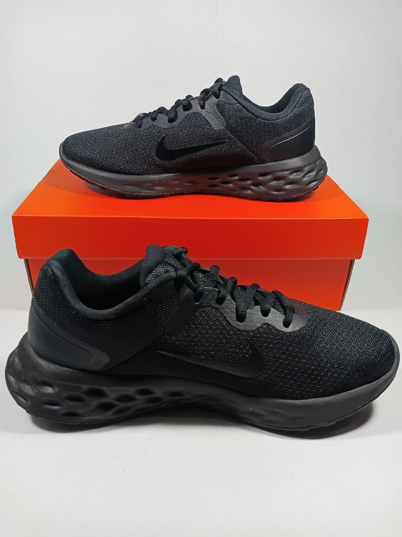 NIKE Revolution 6 running shoes (Category: Sneakers) located in Pasig City. Submitted by game.breaker666 (Listing ID 1470284191, Image 3). Description: NIKE REVOLUTION 6 NN men's running shoes ✅ Size: 8 US/ 26 cm ✅️ COLORWAY: Triple Black ✅ Guaranteed authentic/ legit 💯 ✅ Condition: Used only once. Then kept on storage. Excellent condition. Just like new. ✅️ Complete with original box, tag and paper cover ✅ All pictures posted are actual photos 