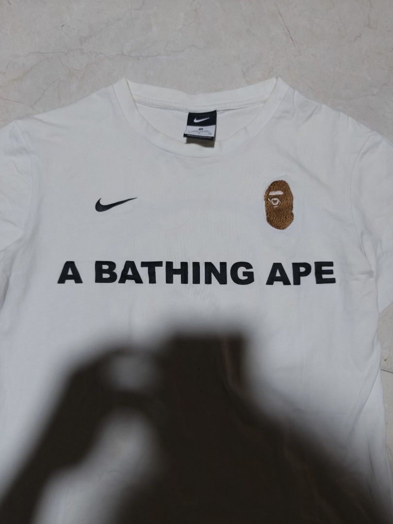 Nike x A Bathing Ape Dri-Fit shirt (Category: Tshirts & Polo Shirts ) located in Mandaue City. Submitted by back2street- (Listing ID 1470316736, Image 3). Description: -Authentic -Stretchable cotton -Need wash stains -Minor hairlines.