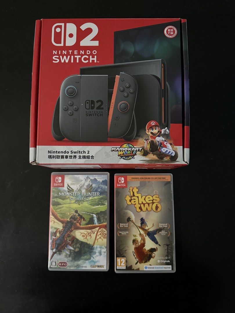 Nintendo Switch 2 Console + Mario Kart World Bundle (Category: Nintendo) located in Manila. Submitted by jaaadeprad55285 (Listing ID 1470175065, Image 1). Description: Nintendo Switch 2 Console + Mario Kart World Bundle Bought last April 2026. Inclusions: -Original accessories -Mario Kart World -Extra tempered glass -Console case ___________ Extra Games: It Takes Two - ₱1,300 Monster Hunter Stories 2 - ₱800 Negotiable for sure buyer. Meet up only