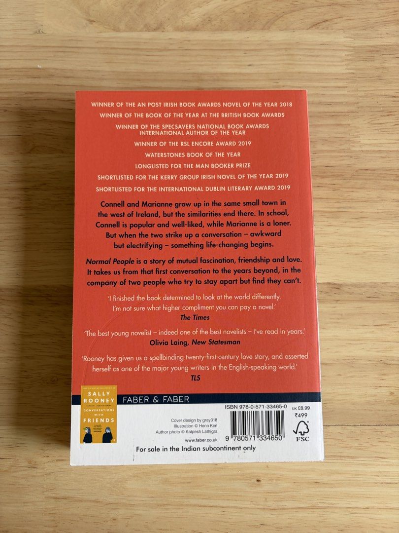 Normal People by Sally Rooney Paperback (Category: Storybooks) located in Quezon City. Submitted by jjflo1703 (Listing ID 1470153193, Image 2). Description: Normal People by Sally Rooney (Paperback) - Condition: Clean and crisp pages, slight tanning on sides, like new - Bought for: ₱539 - MOP: GCash, Maya, Bank Transfer - Delivery fee to be shouldered by the buyer - Location: Quezon City, Metro Manila.