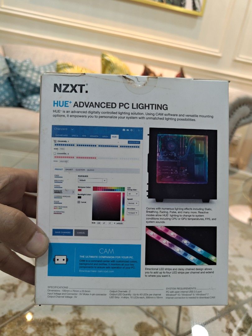NZXT HUE+ Advanced PC Lighting Controller, Video Gaming, Gaming ...