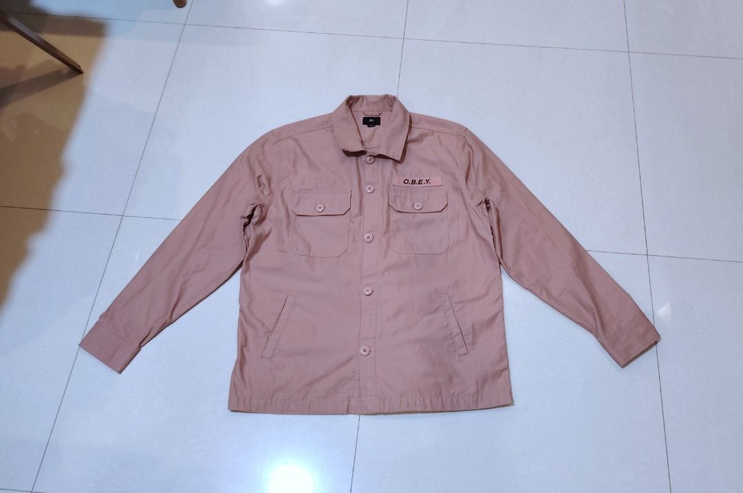 Obey Jacket (Category: Coats, Jackets and Outerwear) located in Bacolor. Submitted by thriftyperminute (Listing ID 1470195822, Image 2). Description: -This is a pre-loved or thrifted item so please manage your expectations. -Color may slightly differ due to lighting or with the settings of the device used to view the photos -"Mine" now, pay now policy -Payment through gcash -Sure buyers only, please -No cancellation of orders -No return, no excha