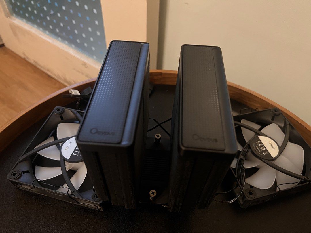 Ocypus Dual Tower CPU Air Cooler (Category: Computer Parts) located in Mandaluyong City. Submitted by l2ayne (Listing ID 1470288013, Image 1). Description: Ocypus Dual Tower CPU Air Cooler The Ocypus Delta A62 ARGB is a powerful PC fan designed for effective air cooling in modern computer systems. With a diameter of 120 mm and a maximum airflow rate of 73 cfm, this fan ensures optimal cooling even during intensive applications. The Delta A62 ARGB