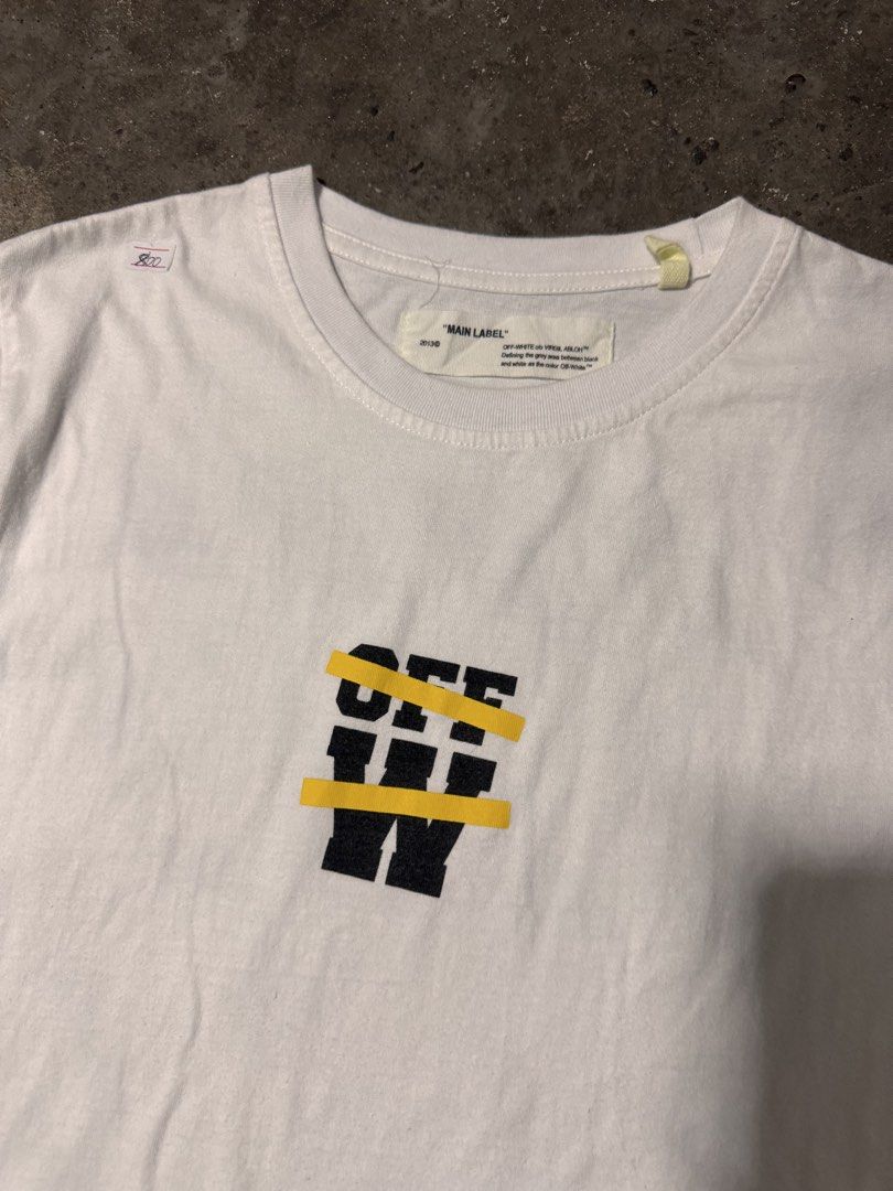Off white (Category: Tshirts & Polo Shirts ) located in Pasig City. Submitted by dripthrift1600 (Listing ID 1470312912, Image 3). Description: - Offwhite - Good condition - Issue: Needwash - Sizes: L - Dimes: 21x28.