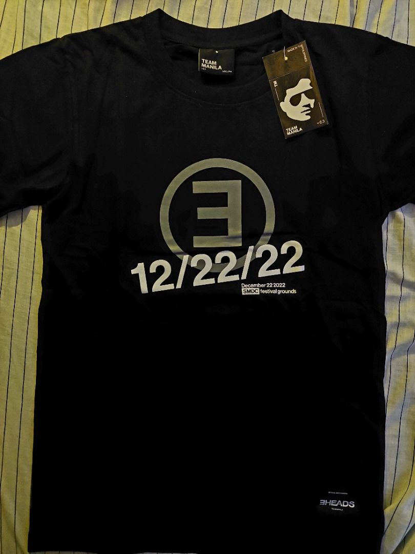 Official EHEADS Shirts (Category: Tshirts & Polo Shirts ) located in Makati City. Submitted by a_pullman016 (Listing ID 1470220283, Image 2). Description: EHEADS OFFICIAL MERCH 100% Authentic Shirts Size: Medium Width: 20 Length: 28 -2009 Color Gray UEMP: P1795 -2022 Color Black Concert Setlist: P1495 (2 sizes: M & Small) -2022 Color Black Slo Mo: 1295 -2022 Color Black Yoko: 1395 Can do meet-up: (NCR: Makati, Taguig, Manila) & Laguna: sta.rosa O