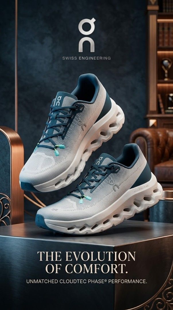 On Cloudtilt in the Ivory / Tempest (Category: Sneakers) located in Batangas. Submitted by ravitkicks (Listing ID 1470214428, Image 1). Description: - Model: Running shoes with Swiss-engineered CloudTec Phase technology - Colorway: White and navy gradient with stylish turquoise lace hardware accents - Comfort: Engineered mesh upper for a lightweight build and responsive cushioning underfoot - Performance: Designed for soft landings and smooth tra