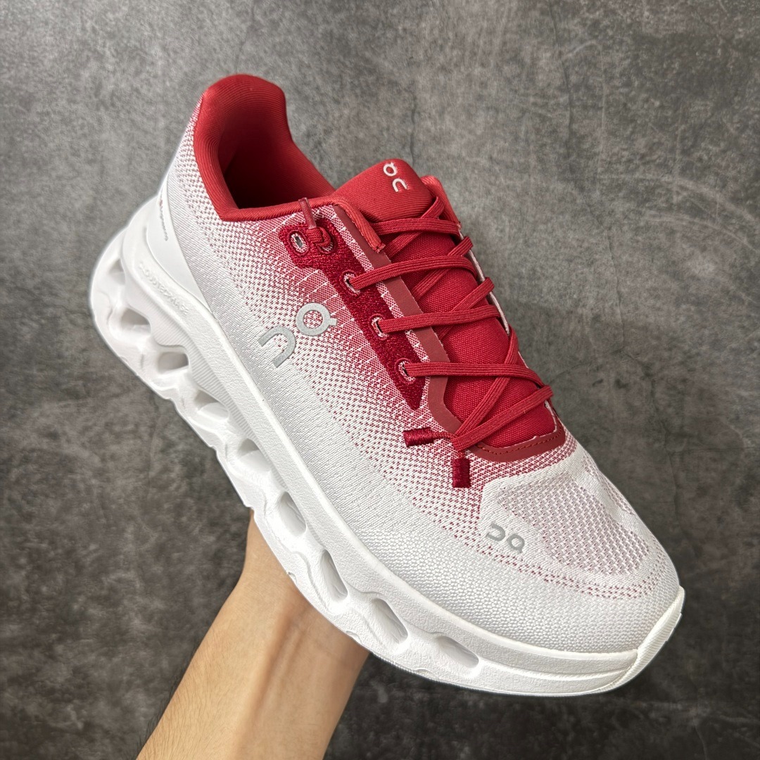 On Cloudtilt White Red Gradient Mesh Running Sneakers, Women's Fashion ...