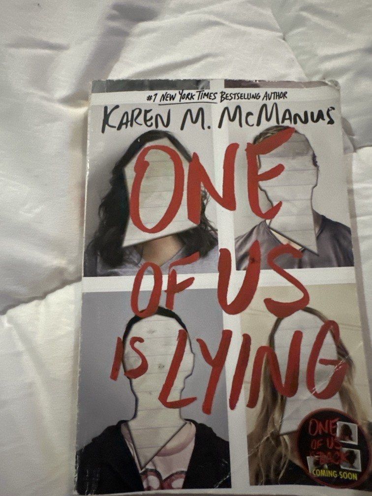 ONE OF US IS LYING BOOK (Category: Storybooks) located in Manila. Submitted by aylaaraeee (Listing ID 1470277756, Image 2). Description: price negotiable decluttering books :) .