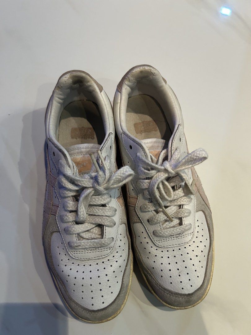Onitsuka Tiger GSM white pink gray (Category: Sneakers) located in Caloocan City. Submitted by shopsnapkookie (Listing ID 1470298724, Image 1). Description: Size US 7.
