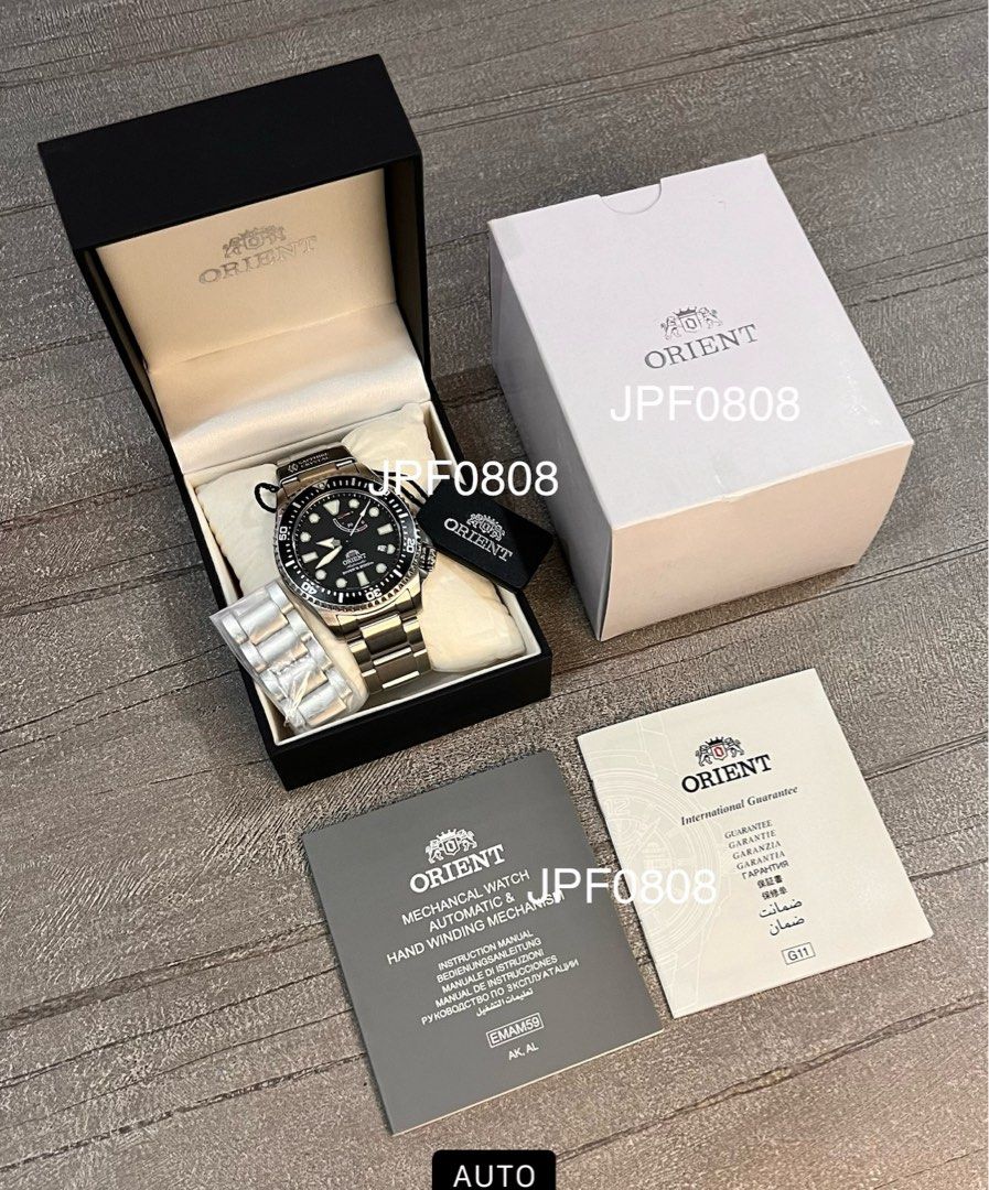 Orient Triton Neptune RA-EL0001B00B (Category: Men's Watches) located in Makati City. Submitted by jpf0808 (Listing ID 1470192129, Image 2). Description: Orient Triton Neptune RA-EL0001B00B Rating: 9/10 Comes with resized but unused bracelet Complete all inclusions Specs: Automatic Movement Orient Cal. 40N5A Power Reserve Display Date Display 200m Water Resistance Hacking 40 hours Power reserve Sapphire Crystal Glass Uniderectional Bezel Screw do