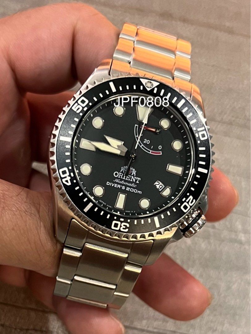 Orient Triton Neptune RA-EL0001B00B (Category: Men's Watches) located in Makati City. Submitted by jpf0808 (Listing ID 1470192129, Image 1). Description: Orient Triton Neptune RA-EL0001B00B Rating: 9/10 Comes with resized but unused bracelet Complete all inclusions Specs: Automatic Movement Orient Cal. 40N5A Power Reserve Display Date Display 200m Water Resistance Hacking 40 hours Power reserve Sapphire Crystal Glass Uniderectional Bezel Screw do
