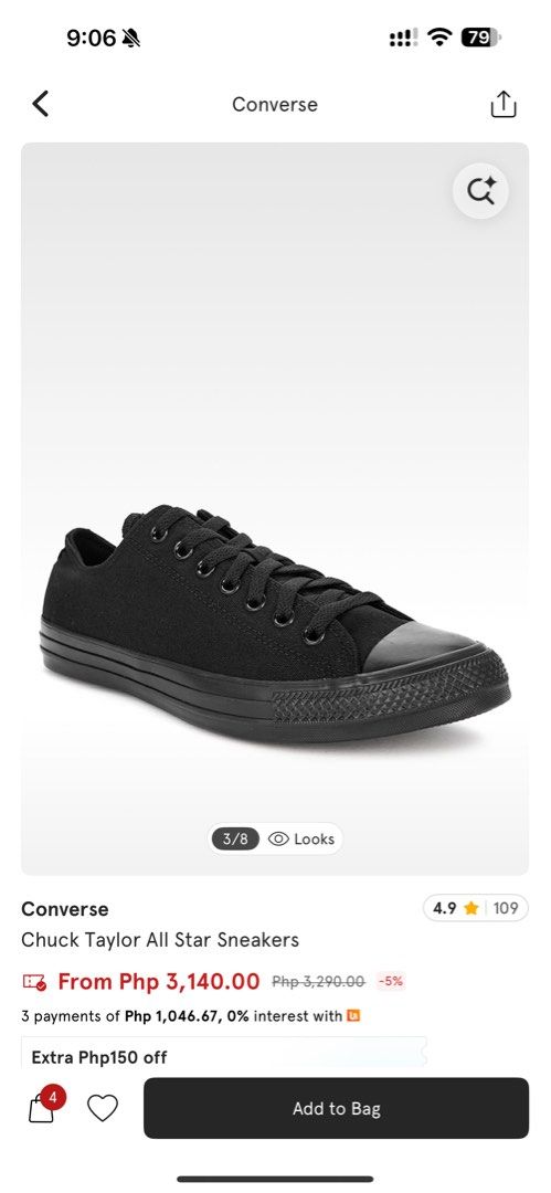 ORIGINAL Converse Chuck Taylor All Star Low Top Black (Category: Sneakers) located in Angeles City. Submitted by seth1234 (Listing ID 1470284923, Image 1). Description: - Brand: Converse - Model: Chuck Taylor All Star Low Top - Colorway: Triple Black (canvas upper, black sole, black toe cap) - Closure: Lace-up with metal eyelets - Condition: Clean and ready for daily rotation - Style: Versatile everyday sneakers that match Original Bought this in