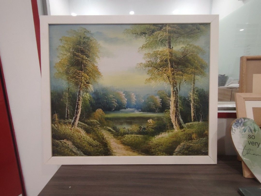 Original Classic Landscape Oil Painting on Canvas, Furniture & Home ...