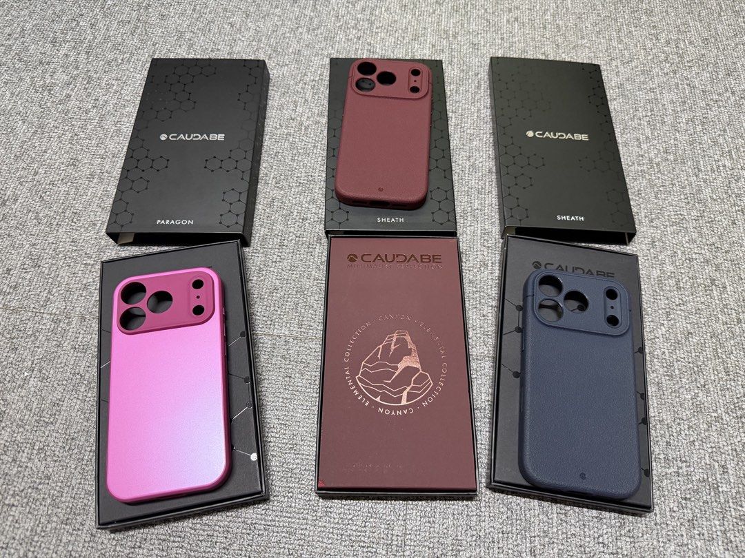 package deal only Caudabe iphone 17/18 pro case magsafe (Category: Cases & Sleeves) located in Valencia. Submitted by pawprint22 (Listing ID 1470196871, Image 1). Description: FOR SALE package deal only! - iphone 17/18 pro - brand new ➡️ all yours for only ₱9,000 for 3 cases Caudabe Paragon Magsafe (orchid) 🩷 Caudabe Magsafe (canyon) ♥️ Caudabe Sheath Magsafe (celestial blue) 💙.