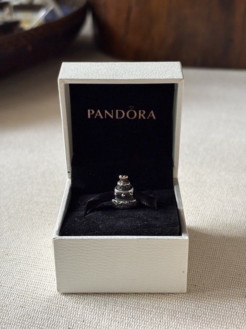 Pandora Birthday Cake Charm (Category: Charms) located in Las Pinas. Submitted by cartby_a (Listing ID 1470238781, Image 1). Description: - Crafted with a classic silver finish - Includes original branded white box with black velvet insert .