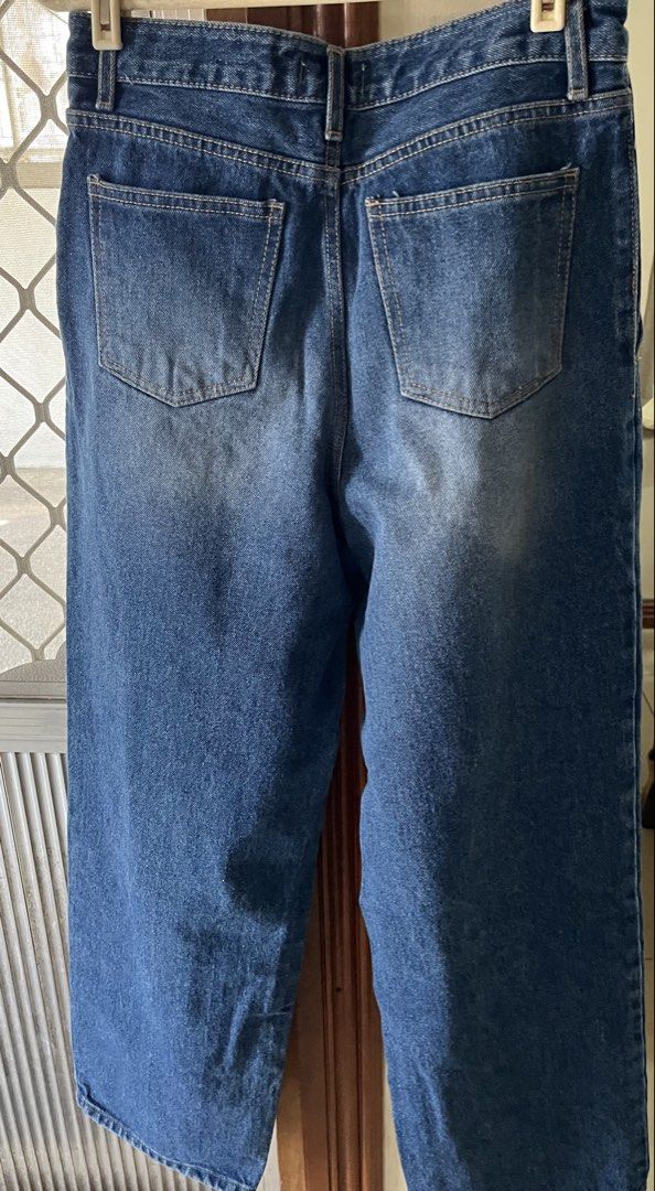 Pants (Category: Other Bottoms) located in Bacoor. Submitted by ayit. (Listing ID 1470170831, Image 3). Description: Sf inc new 27-30 waist - Brand: Japan Brand / First Run - Items: 1x Dark Blue Pleated Denim Jeans (Size S) and 1x Black Cargo Pants with Elastic Waistband & 'Allison Brown' Back Pocket Embroidery - Condition: Layered Condition 3, well-maintained pre-loved items - Style: Casual, trendy, great for everyday streetwear OOTD - Meetup Lo