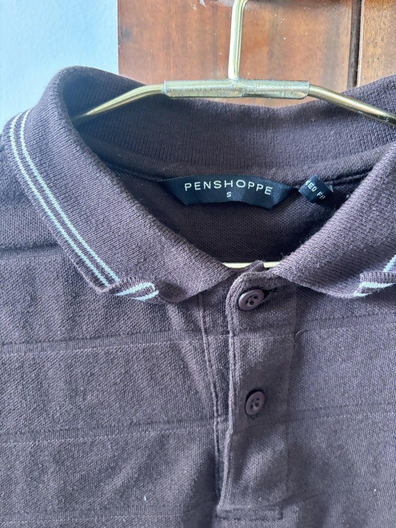 Penshoppe Brown Polo shirt (Category: Babies & Kids Fashion) located in Manila. Submitted by minieiv._ (Listing ID 1470208038, Image 3). Description: * Pre-loved * Used once last year for Xmas Party, 9/10 condition * Used by my 12 yr old brother * Bought in Penshoppe Alimall Cubao * RFS: Decluttering * Meetup: Puregold San Mateo, Ampid Mercury.