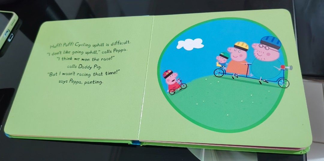 Peppa's Big Race (Category: Children's Books) located in Las Pinas. Submitted by trendzchoice02 (Listing ID 1470154628, Image 3). Description: preloved Peppa Pig book has flaws (shown in the pictures) board book size: 7x7 inches #peppa #book #preloved #kids #sale #trend.