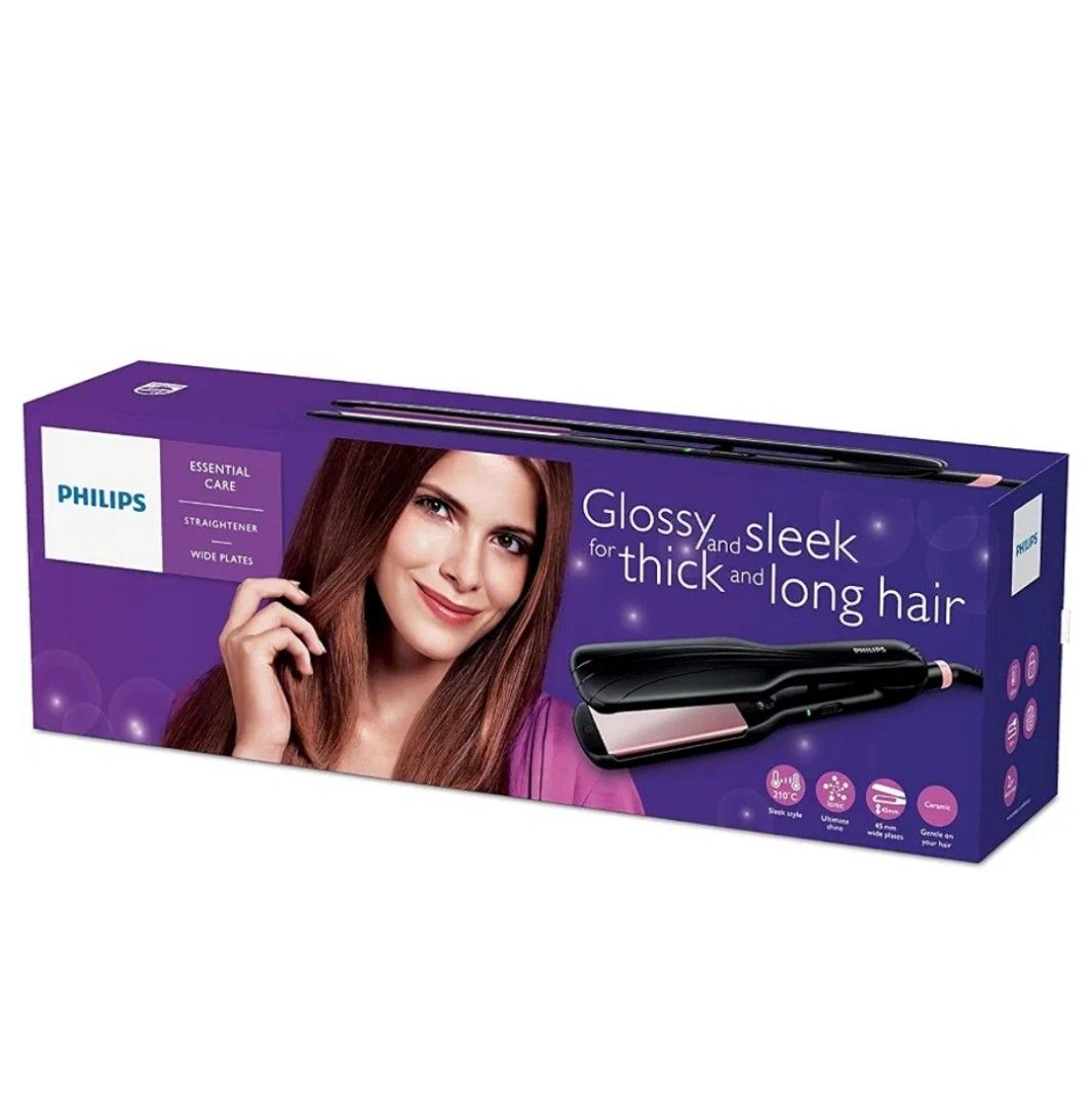 Philips Hair Straightener (Category: Hair) located in Antipolo. Submitted by ms.marieyahs (Listing ID 1470171607, Image 2). Description: Brand : Philips Model: HP8325/13 - extra wide ceramid coating plates - wide plates for thick and long hair - ionic care for shiny and frezzy-free hair - ready to use in 60sec - 210c temp. - key-lock function for safe and easy storage - 90 degrees swivel cord - universal voltage - can send more photos if needed. 