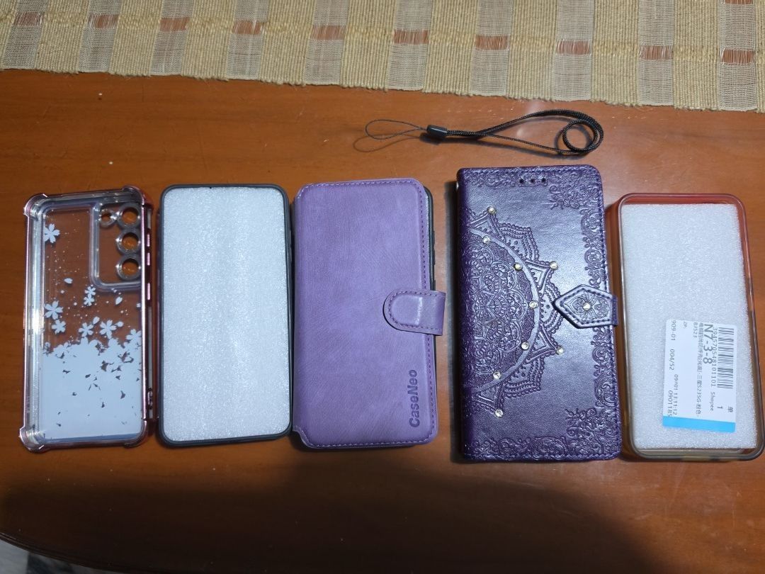 Phone Cases SamsungS23 and S23+ (Category: Cases & Sleeves) located in Quezon City. Submitted by aldenpv (Listing ID 1470217368, Image 2). Description: s23 cases - 7 pcs most were seldom used s23+ cases - 2 pcs (last 2 photos) 700 for all. Negotiable RFS: Both from my parents who upgraded their phones already and does not need this..