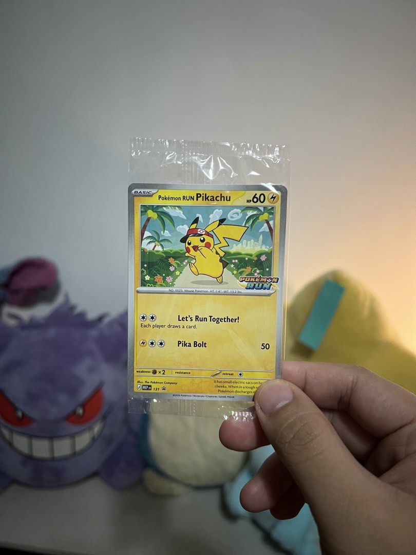 Pikachu 131 (Category: Raw Singles) located in Paranaque City. Submitted by mlbantonio (Listing ID 1470307035, Image 1). Description: Includes: ✅ Pikachu Promo Card (MEP EN 131) - Sealed ✅ Official Pokémon RUN Cellphone Pouch Condition: ✅ Promo card is sealed ✅ Cellphone pouch was NOT used during the run ✅ Stored properly since the event ✅ Good for collectors and Pokémon fans RFS: Funding Nintendo Switch 2 💰 Price: ₱6,500 (Negotiable) 📍 Preferr