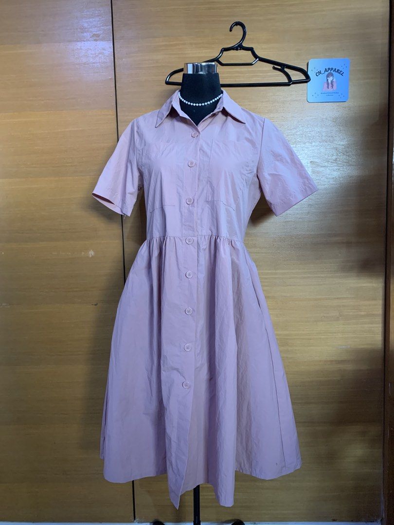 Pink buttondown dress (Category: Dresses) located in Malabon City. Submitted by Cn_apparel (Listing ID 1470229352, Image 1). Description: Medium.