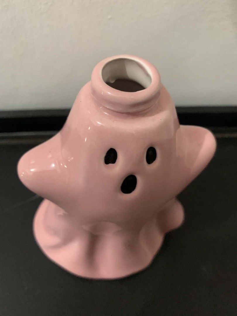 Pink Ghost Decor Soap Dispenser (Category: Bathroom & Kitchen Fixtures) located in Quezon City. Submitted by dfabloveverything (Listing ID 1470282858, Image 3). Description: - made of ceramic - can be used as decor or soap dispenser - soap dispenser ( just buy the pump on orange app 😁.