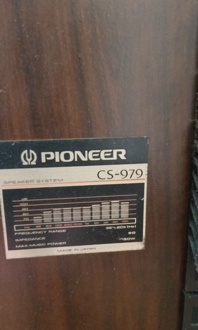 Pioneer speaker (Category: Soundbars, Speakers & Amplifiers) located in Manila. Submitted by nadlor24 (Listing ID 1470263154, Image 2). Description: good condition, 4 way 12 8nches woofer, masikip sa bahay papalitan ko ng maliit.