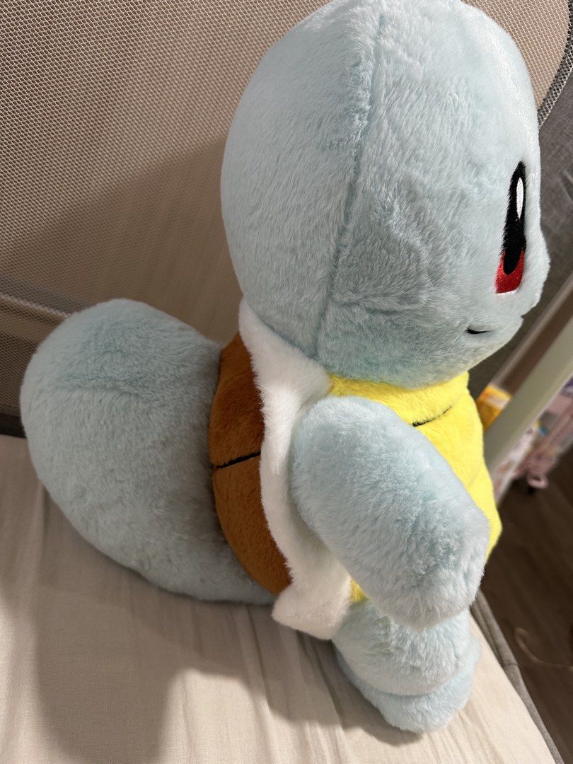 Pokemon Squirtle plush stuffed toy (Category: Plushies & Soft Toys) located in Manila. Submitted by aj.honey (Listing ID 1470196079, Image 2). Description: - Authentic Pokémon Squirtle plush toy - Soft light blue fur, yellow belly, and detailed brown shell - Embroidered eyes and facial features for safety and durability - Features a cute, big curled tail - Clean fabric with fluffy stuffing inside - Perfect addition to any Pokémon collection or as