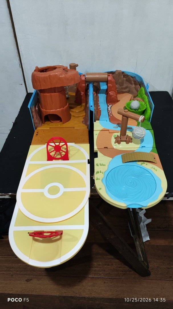 Pokemon Training Backpack Playland (Category: Action & Battle Toys) located in Quezon City. Submitted by ralphralph (Listing ID 1470247149, Image 3). Description: - Official Pokémon portable backpack and battle arena in one - Transforms from a compact blue Poké Ball backpack into a full training landscape - Features rocky mountain paths, river rapids, battle fields, and trap zones - Great fun for young Pokémon fans and collectors - Clean conditio