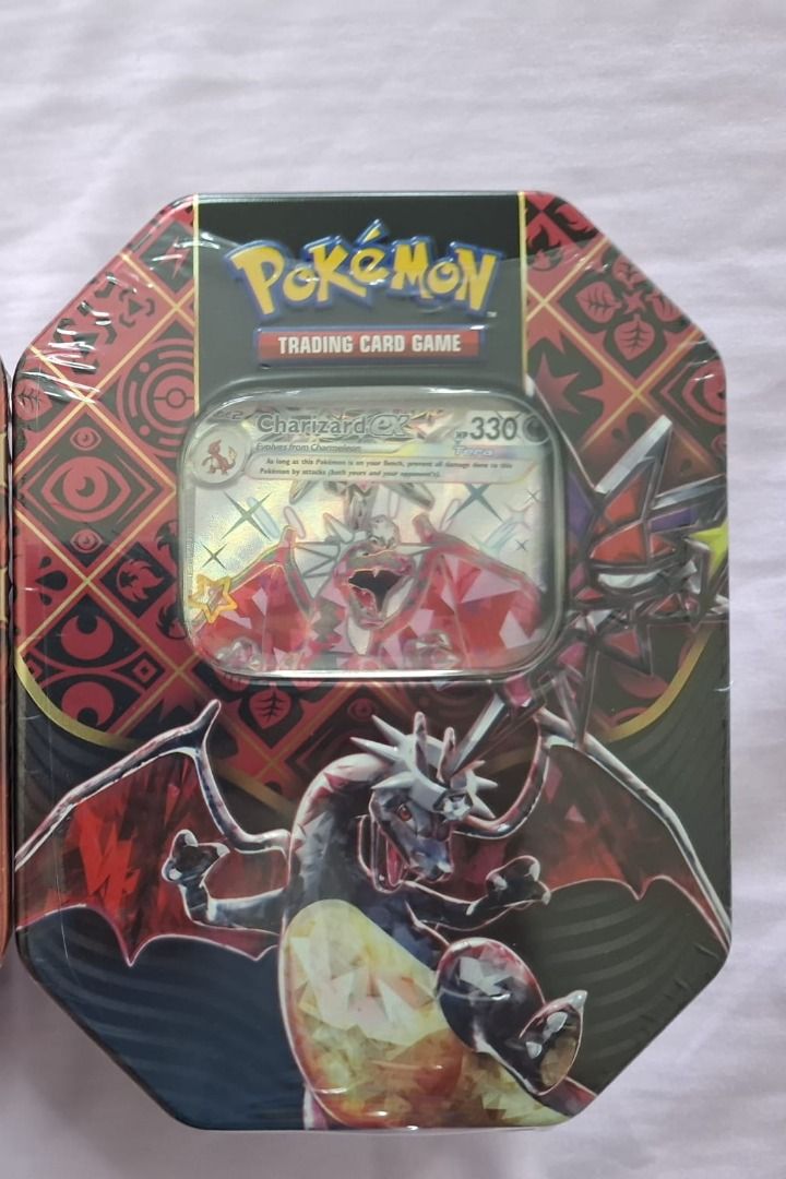 Pokémon TCG Paldean Fates Shiny Charizard ex Tin | English | Sealed ...