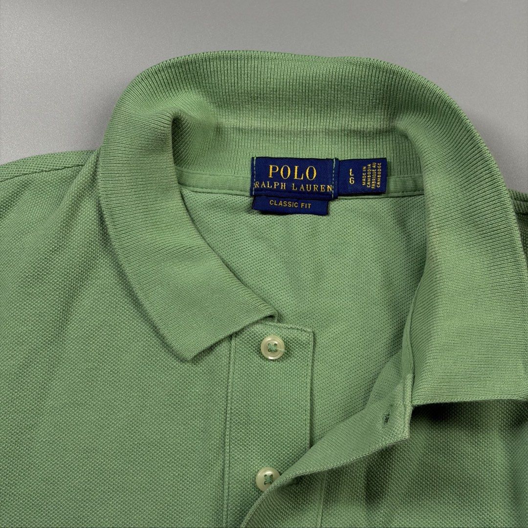 Polo Ralph Lauren Poloshirt (Authentic) (Category: Others Tops) located in Cavite. Submitted by onebeancent (Listing ID 1470345500, Image 3). Description: Size: XL TO XXL (Women's) Dimension: 21" Width | 23" Length Color: Apple Green Color Rate: 9.8/10 Issue: Cut Washtag (Auth 100%) Condition: Excellent Price: 680php Additional Shipping Fee (J&T Small Pouch) 75php Luzon 100php visayas 120php mindanao.