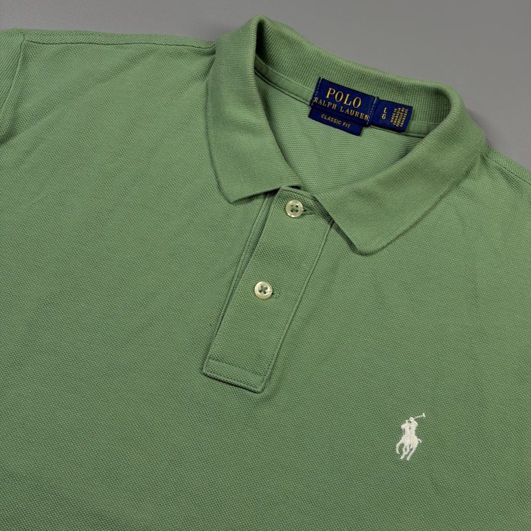 Polo Ralph Lauren Poloshirt (Authentic) (Category: Others Tops) located in Cavite. Submitted by onebeancent (Listing ID 1470345500, Image 2). Description: Size: XL TO XXL (Women's) Dimension: 21" Width | 23" Length Color: Apple Green Color Rate: 9.8/10 Issue: Cut Washtag (Auth 100%) Condition: Excellent Price: 680php Additional Shipping Fee (J&T Small Pouch) 75php Luzon 100php visayas 120php mindanao.