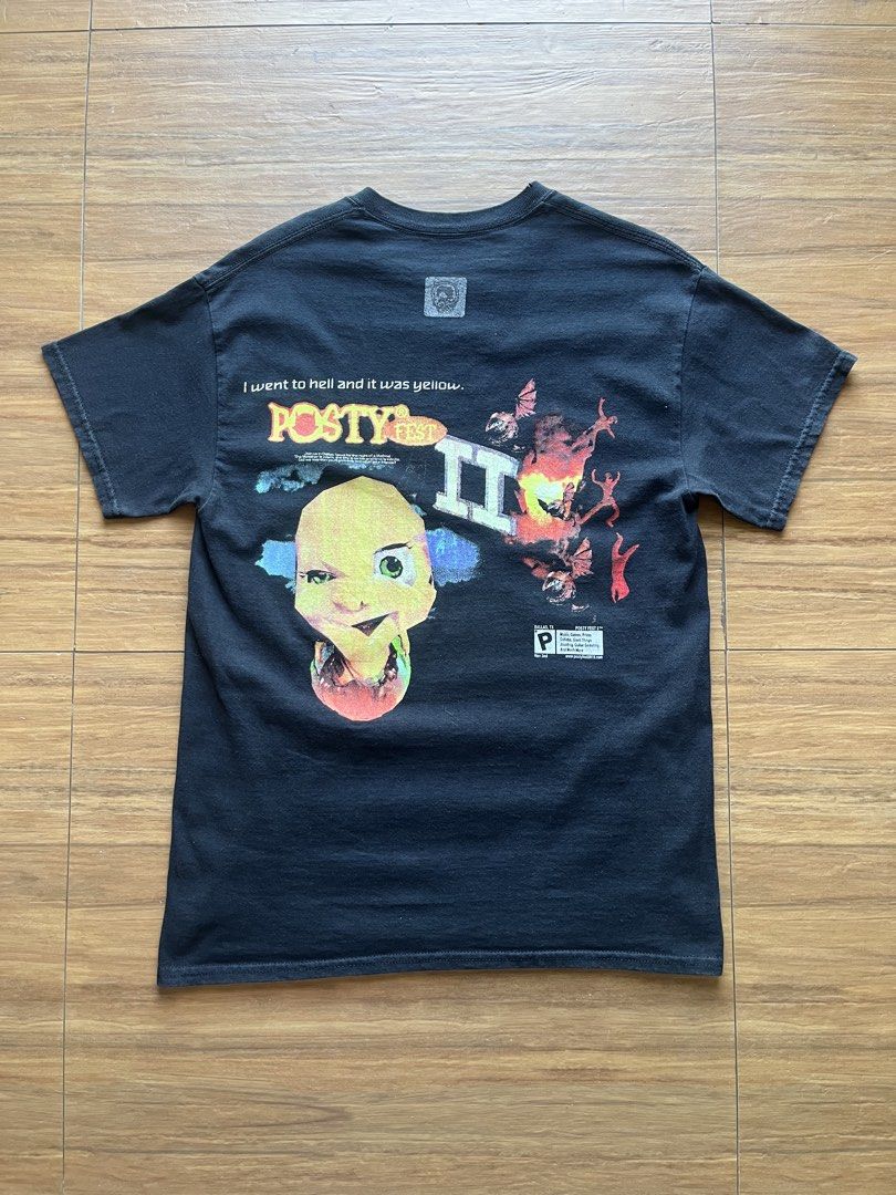 Post Malone Posty Fest Tee (Category: Tshirts & Polo Shirts ) located in Davao. Submitted by spilled.bins (Listing ID 1470274326, Image 1). Description: Post Malone Posty Fest Tee Width: 19.5in Length: 28in Medium Measurement Cracks | Used Fade | Small Tatter on Neck Good Condition . Mine: ₱450 +shipping fee on top . Model Reference: Height: 5’5 feet Weight: 68kg.