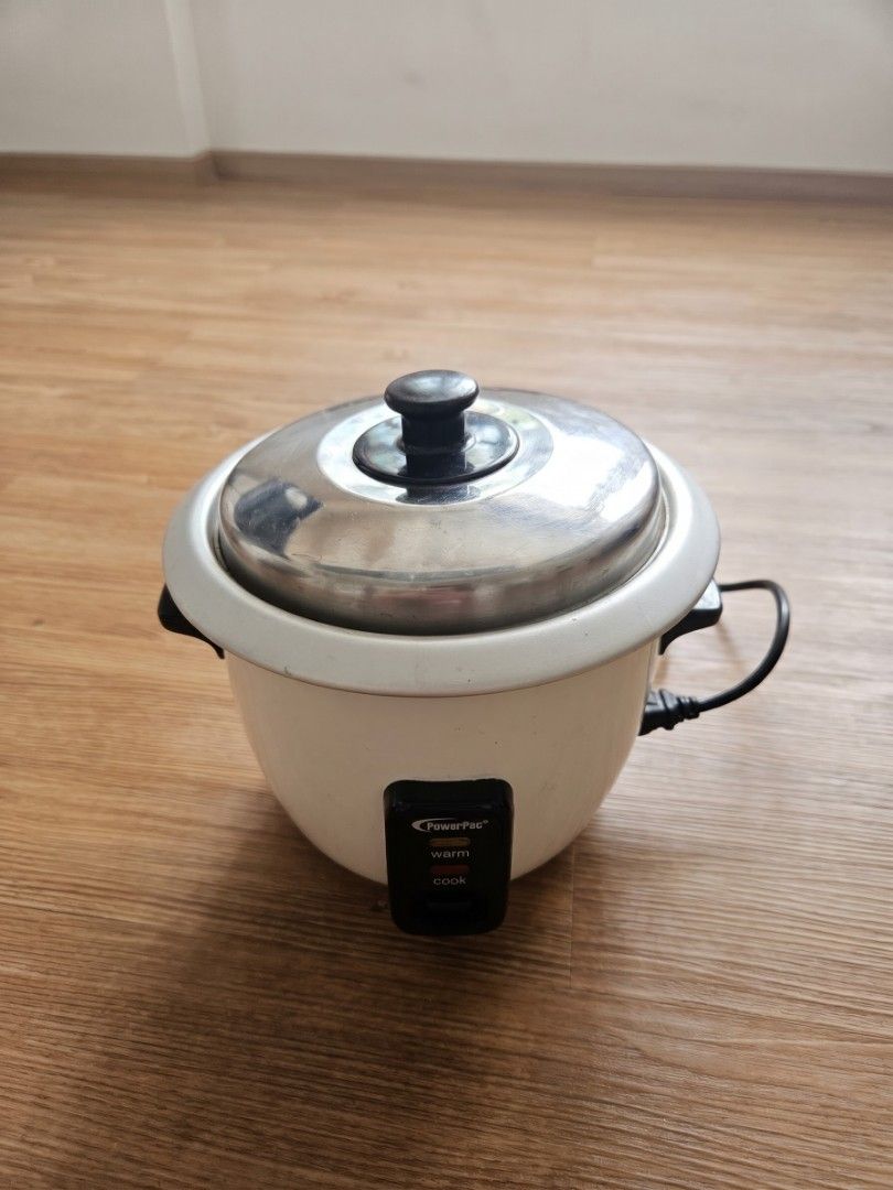 PowerPac Rice Cooker with Stainless Steel Lid, TV & Home Appliances ...