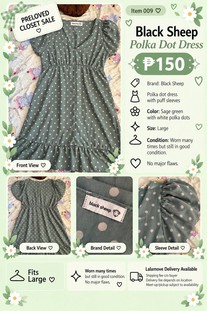 Preloved Dresses (Category: Dresses) located in Manila. Submitted by zealshark_1f0fd8 (Listing ID 1470276733, Image 1). Description: A little closet decluttering! 💚 Time to give these pretty dresses a new home. 🥰 👗 25 PRELOVED DRESSES AVAILABLE! ✨ Different styles, brands, and sizes 🏷️ Affordable and budget-friendly finds 💌 Comment MINE to claim 🚚 Lalamove delivery available (shipping fee c/o buyer) 📍 Meet-up/pickup subject to availability