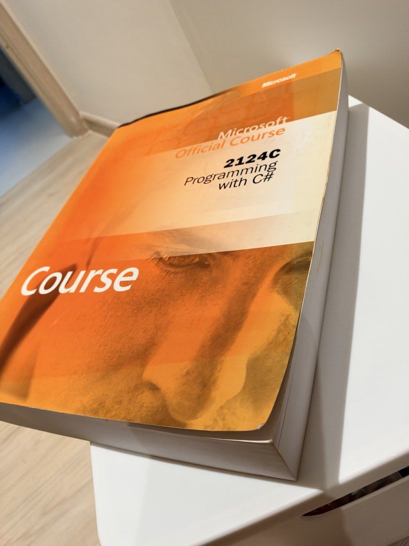Programming with C# (Microsoft) (Category: Textbooks) located in Singapore. Submitted by ben.tzr (Listing ID 1470241479, Image 2). Description: - Official Microsoft course textbook: Course 2124C Programming with C# - Ideal for professional studies, developers, and programming learners Excellent condition, no markings on pages Self pick up at Lorong N Telok Kurau or pay for carousell delivery from my place .