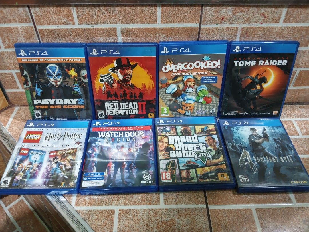 PS4 Games For Sale (Category: PlayStation) located in Caloocan City. Submitted by jbfuenzalida27 (Listing ID 1470219301, Image 1). Description: ps4 games Tested and working Payday 2- 450 Dead rising 2- 500 Lego Harry Potter collection -500 Shadow of the tomb raider -600 Resident evil 4- 600 Watchdogs Legion -600 Red dead redemption 2- 950 Overcooked gourmet edition -600 Meetup : c3 caloocan or pick up.