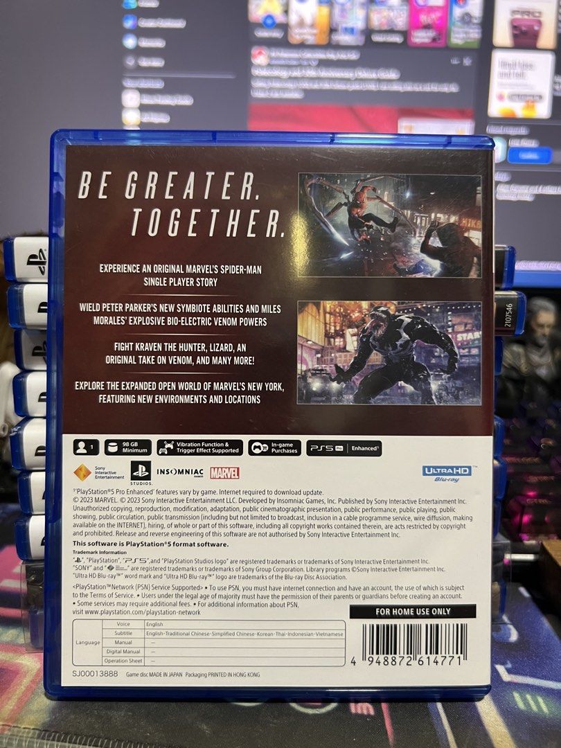 PS5 Spiderman 2 (Category: PlayStation) located in Paniqui. Submitted by jaxicool (Listing ID 1470344908, Image 2). Description: finished ghe game already can be traded to black myth wukong Locatikn: Tarlac Meetup: Sm or waltermart.