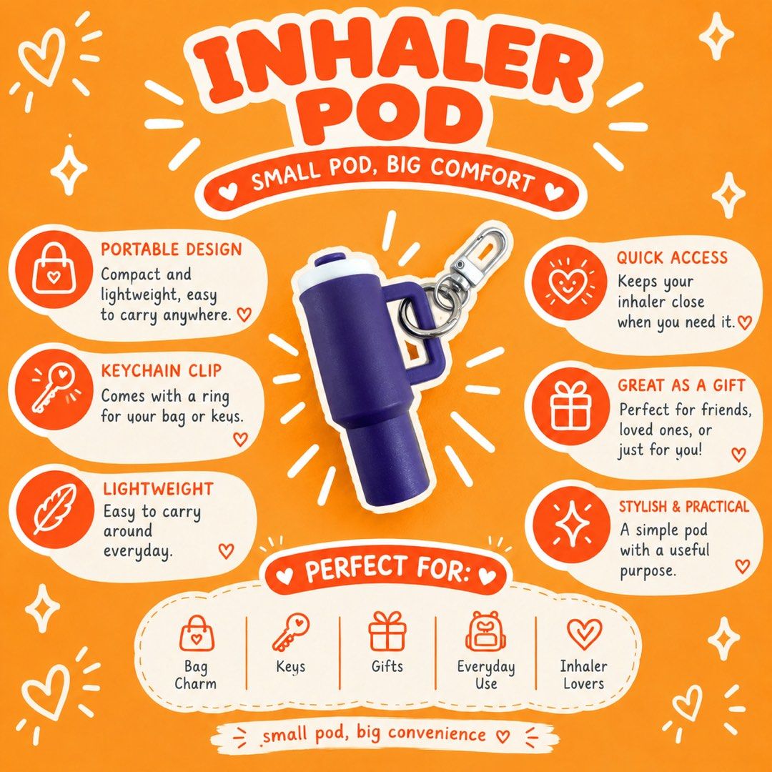 Purple Inhaler Pod (Category: Charms) located in Navotas City. Submitted by ohyeinz (Listing ID 1470305983, Image 1). Description: Small pod, big convenience! 💜✨ Keep your inhaler pod close and make your everyday essentials a little more stylish. Compact, practical, and easy to attach to your favorite bag or keys. 🔑💜.