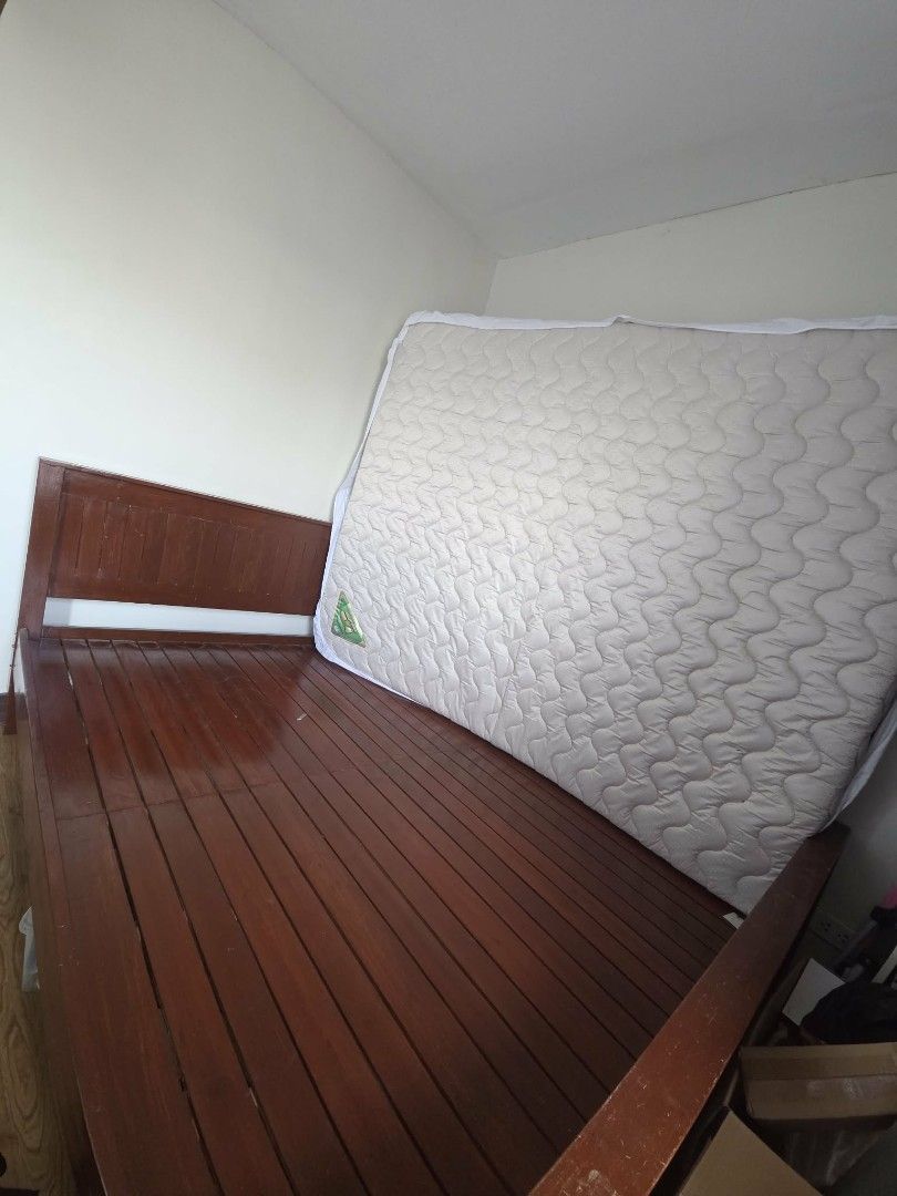 Queen Size Bed Frame (Category: Bed Frames & Mattresses) located in Manila. Submitted by itstrixietrix (Listing ID 1470161899, Image 2). Description: Heavy Hardwood Bed Frame ( like mahogany).