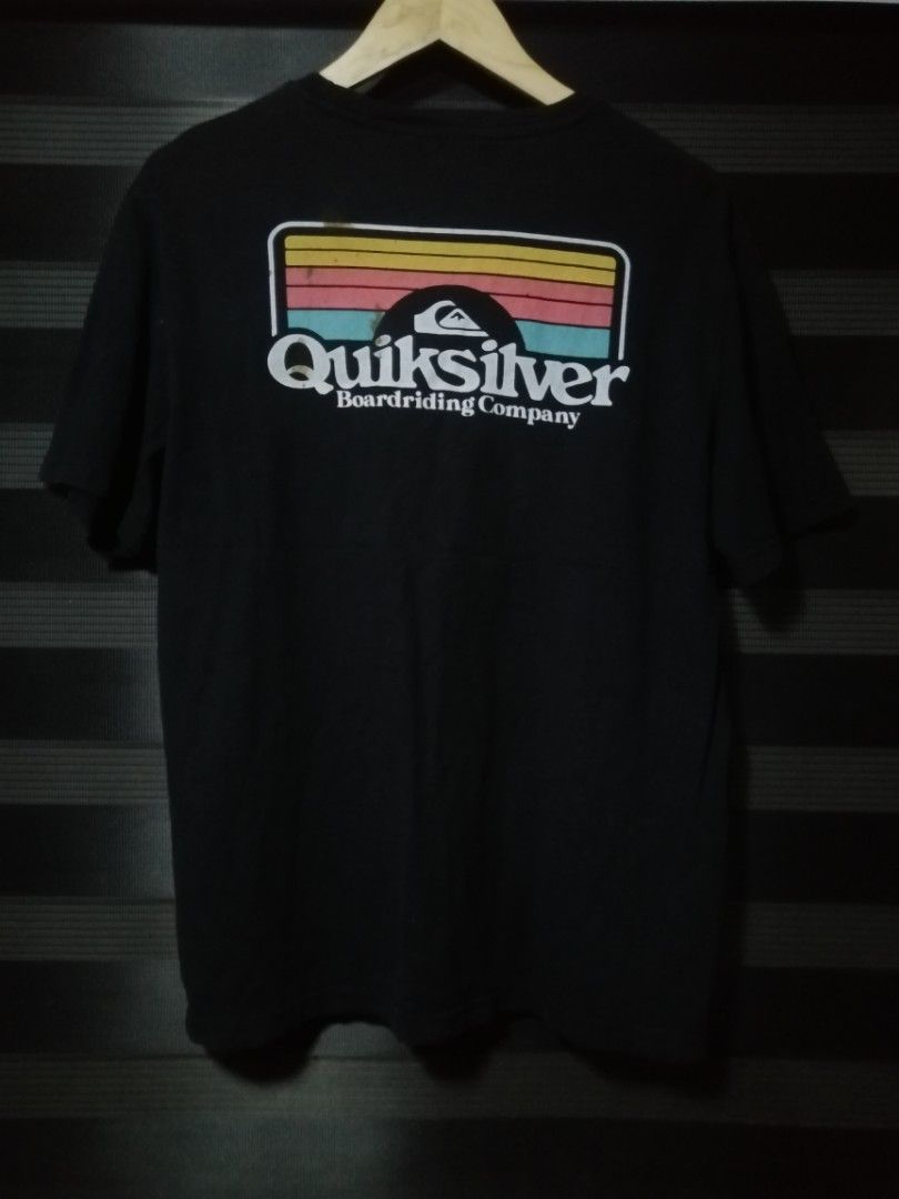 Quiksilver shirt (Category: Tshirts & Polo Shirts ) located in Caloocan City. Submitted by anthriftdepot (Listing ID 1470267107, Image 2). Description: Dimes 27x22 (large on tag) Good condition Color rate 9 /10 Minimal stain last photo See photo for reference North Caloocan area.