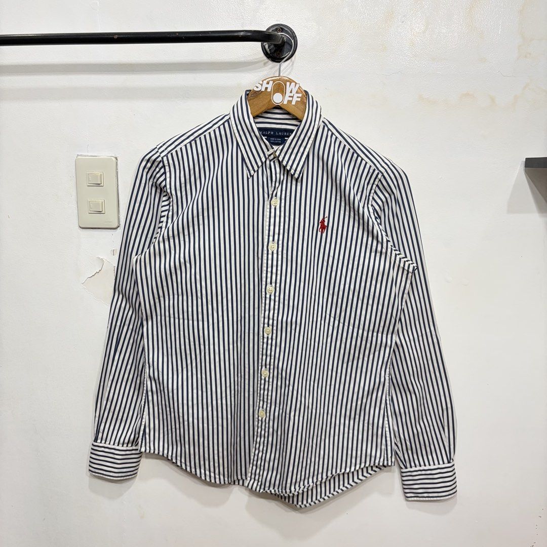 Ralph Lauren (Category: Formal Shirts) located in Santa Rosa. Submitted by gardenofthrifts (Listing ID 1470149878, Image 1). Description: Shirt ₱1480 Small Width: 19 Length: 24 10/10 Condition Comment “Mine” below to purchase..